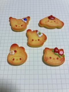 ミニチュア　デコパーツ 5個セット キャラクターモチーフ