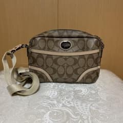 Coach ショルダーバッグ ブラウン キャンバスとレザーのサムネイル