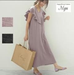 Myu Vフリルノースリーブワンピースのサムネイル