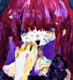 イラスト　イラストボード　原画　アクリル画　病みかわいい　女の子のサムネイル