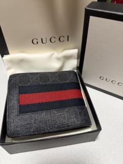 【箱付き】GUCCI グッチ 二つ折り財布 GGスプリーム ニューウェブ 箱付き】GUCCI グッチ 二つ折り財布 GGスプリーム ニューウェブ - メルカリ