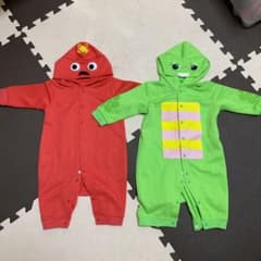 Kinoko様専用 ガチャピン  ムック ロンパース カバーオールのサムネイル