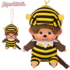 新品・タグ付き　顔でかSS モンチッチMonchhichi ミツバチのサムネイル