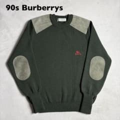 90s Burberrys コマンドセーター　ミリタリー　レザーパッチ　uk製 90s Burberrys コマンドセーター ミリタリー レザーパッチ uk製 - メルカリ