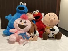 USJミニゲームぬいぐるみまとめ売り　クッキーモンスター・エルモ・モッピー、他 USJミニゲームぬいぐるみまとめ売り クッキーモンスター・エルモ