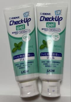 【新品未開封】　ライオン チェックアップジェル ミント　歯磨き粉　2本セットのサムネイル