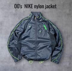 2000s NIKE Navy Blue and Fluorescent Blue Nylon Jacket, mp3, Mesh Panel, Tech, Size M