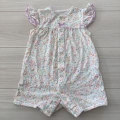 赤ちゃんの城　花柄ロンパース フリル袖 70のサムネイル