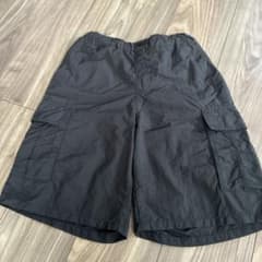 GU カーゴハーフパンツ ブラック 140cmのサムネイル