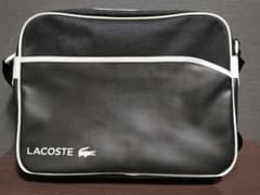 タグ付 LACOSTE スポーツショルダーバッグ ワニロゴタグY2K ブラック 