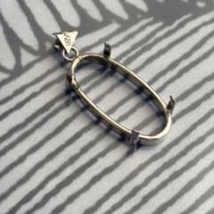 シルバー オーバル ネックレスパーツ 台座のサムネイル