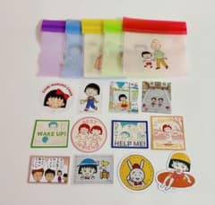 りぼん70周年 3coins ちびまる子ちゃん ステッカー ストックBAGのサムネイル