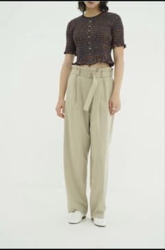 CLANE クラネ WAIST BELT DAD PANTS サイズ0 ベージュ - メルカリ