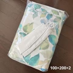 ニトリ 遮光2級・遮熱カーテン(リーフ柄カーテン 100×200×2) - メルカリ