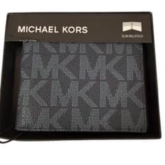 MICHAEL KORS 革財布　ネイビー　新品のサムネイル
