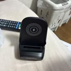 ワイヤレス充電器 折りたたみ スマホスタンド 急速充電 黒のサムネイル
