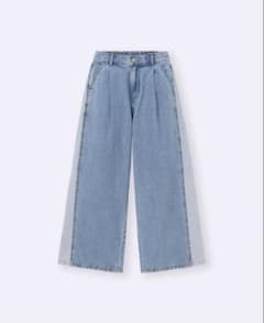 GU デニムワイドパンツ ライトブルー140のサムネイル