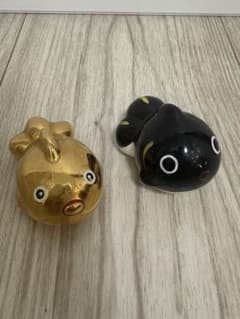 金魚 置物 2点セット 陶器製のサムネイル