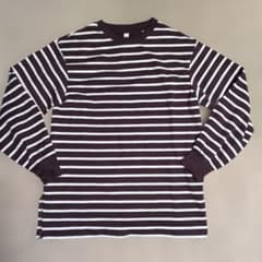 ♦GU【Ｓ】 ボーダー長袖カットソーブラウン系✨タグ付き新品未使用✨