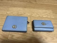 GUCCI 二つ折り財布 キーケース セット ライトブルーのサムネイル