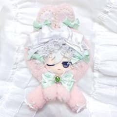 おすわり ぬい服 ちびぐるみ 11cm♡ぬい服♡お座りぬいふく♡緑♡うさぎ♡きぐるみ♡ちびぐるみ