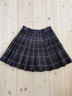 ROMWE ブラック チェック プリーツスカートのサムネイル
