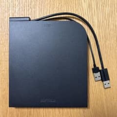美品BUFFALO DVDドライブ DVSM-PT58U2V-BK 本体のサムネイル
