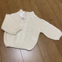 プティマイン ニット 白 ケーブル 未使用のサムネイル
