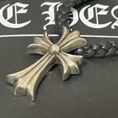 クロムハーツ スモールCHクロスボロチップ Wシルバーネックレス