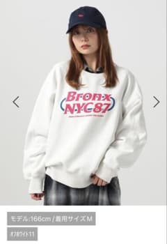 ベイフロー冬もあったかピグメントロゴ裏起毛スウェットのサムネイル