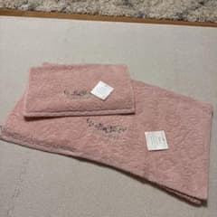ローラアシュレイ　無撚糸 ピンクタオルセットのサムネイル