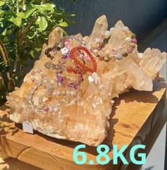 超BIG ヒマラヤ水晶 天然ピンク マニカラン産 クラスター【6.8
