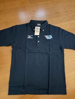 【新品未使用】ミズノ 世界競泳2007 ポロシャツ Lサイズ（ネイビー）のサムネイル