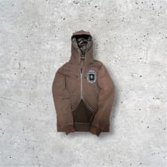 00s archive grunge double zip hoodie y2kのサムネイル