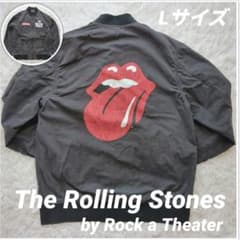 ローリングストーンズ バックロゴ MA-1 フライトジャケット ワッペン L ローリングストーンズ バックロゴ MA-1 フライトジャケット ワッペン L