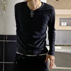 archive grunge メランジロンT Vネック お兄系 KA37