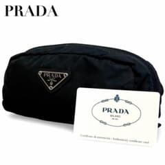 PRADA プラダ ナイロン 三角ロゴ ポーチ マルチケース 小物ケース 黒