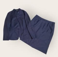美品 INDIVI セットアップ スーツ ノーカラー ネイビー 濃紺 M - メルカリ