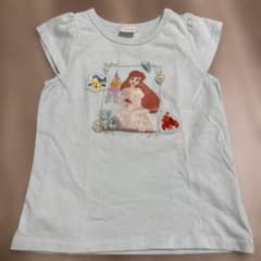 Petit Main Kids Short-Sleeve T-Shirt, Disney Princess Ariel, Size 100