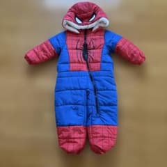 スパイダーマン 中綿ジャンプスーツ カバーオール　100cm
