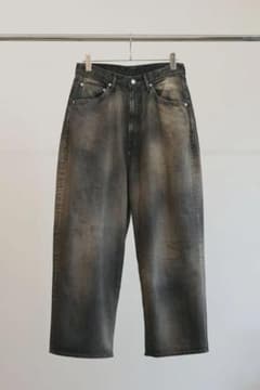 ANCELLM AGING WIDE 5P DENIM PANTS 1 ブラックのサムネイル