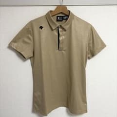 DESCENTE GOLF ポロシャツ Ｌ ゴールドのサムネイル