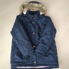 H&M キッズ 中綿コート ネイビー 130cm-140cm