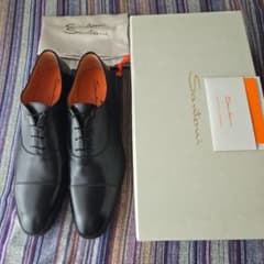 新品未使用　Santoni ストレートチップ ブラック UK10のサムネイル