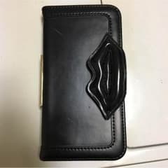 スパイラルガール唇リップiPhone6ケース黒のサムネイル