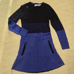 〖デサントゴルフ〗ニットセットアップ セーター ネイビー 青 ボーダー デサントゴルフ〗ニットセットアップ セーター ネイビー 青 ボーダー