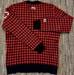 パーリーゲーツ◾️PGロゴ 赤 セーター 89◾️サイズ0 パーリーゲイツセーター - メルカリ