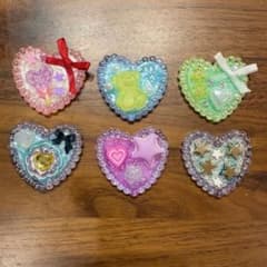 デコハート 立体シール 6個セット ハンドメイド 流行り シールのサムネイル