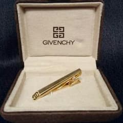 美品GIVENCHY ジバンシィ ロゴ ネクタイピン ゴールド×ブラックのサムネイル
