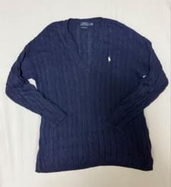 POLO RALPH LAUREN ケーブルニット ネイビー M